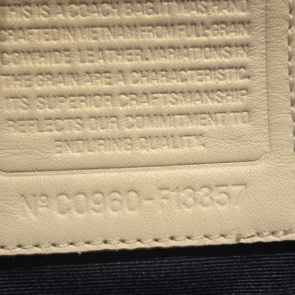 Coach 13357 Vintage Bleecker Rugby Tattersall Duffle White...